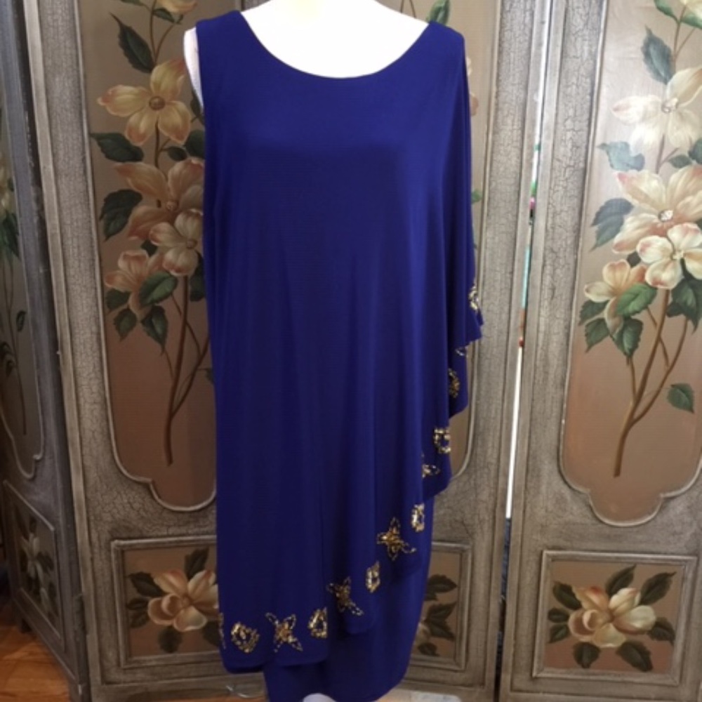 BETSY & ADAM navy dress Size 14W
